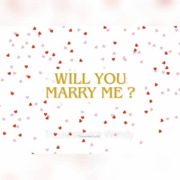 "Poster Ontwerp Will You Marry Me"